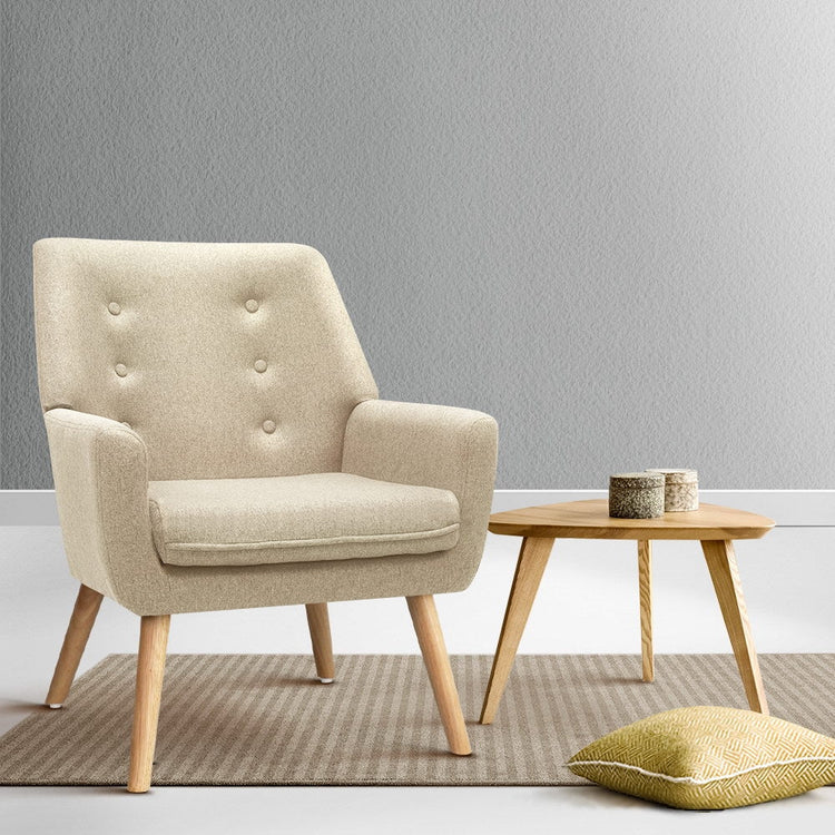 Linen Fabric Armchairs | Timeless Comfort & Style | OKRetro