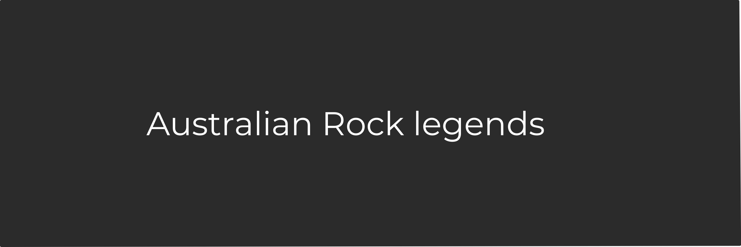 Australian Rock Legends
