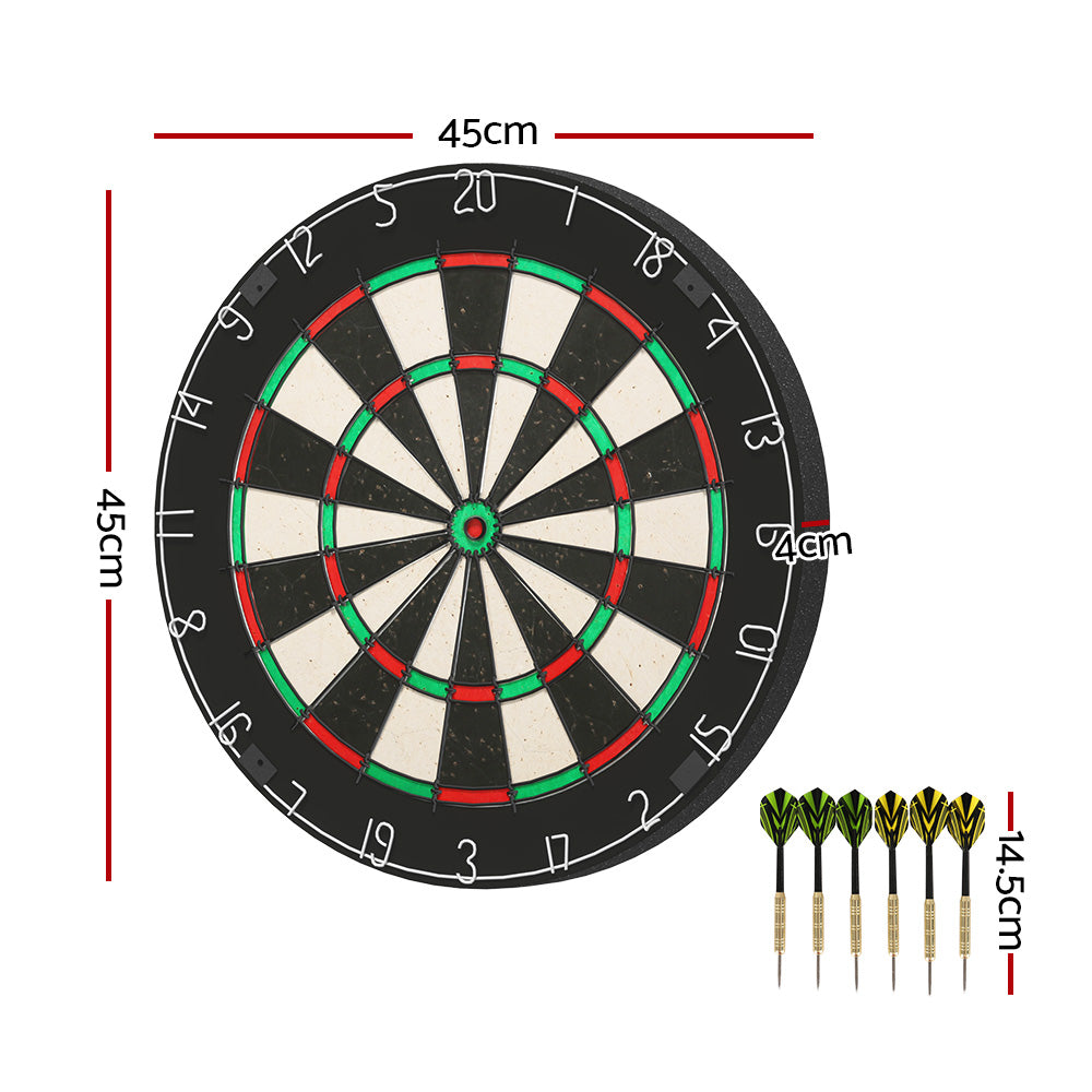 18 Dartboard Dart Board with Steel Darts Competition Party Game"