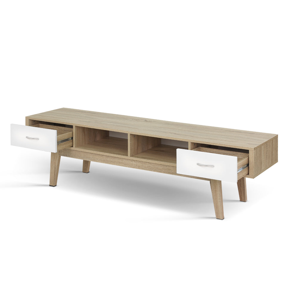 Artiss TV Cabinet Entertainment Unit 180cm Oak White Gary