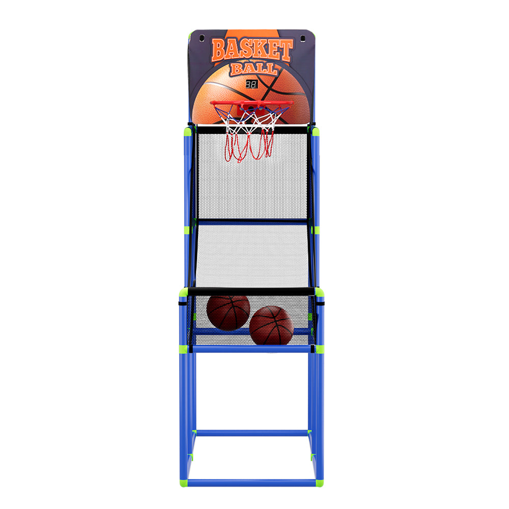 Basketball Arcade Game Electronic Scorer 3 Games Adjustable Kids Blue