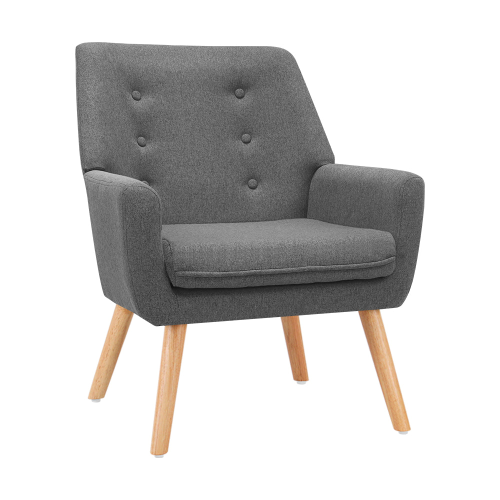 okretro Fabric Dining Armchair - Grey