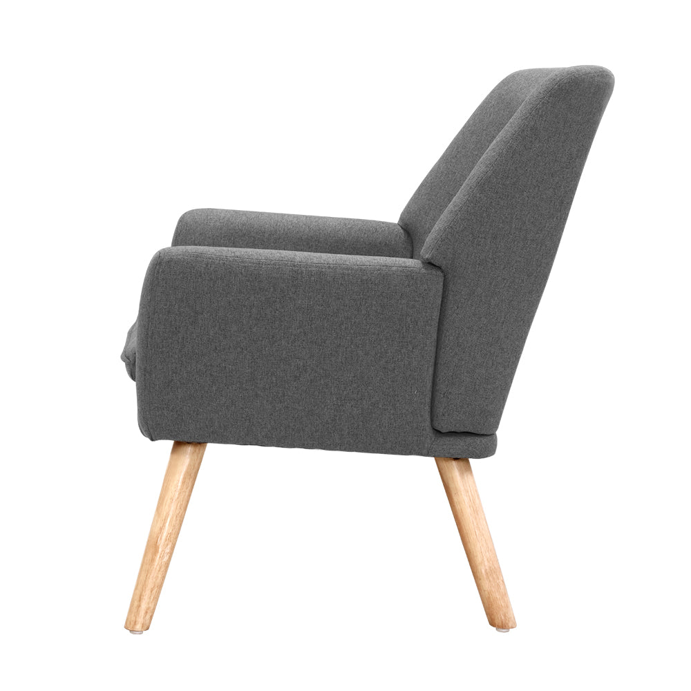 okretro Fabric Dining Armchair - Grey