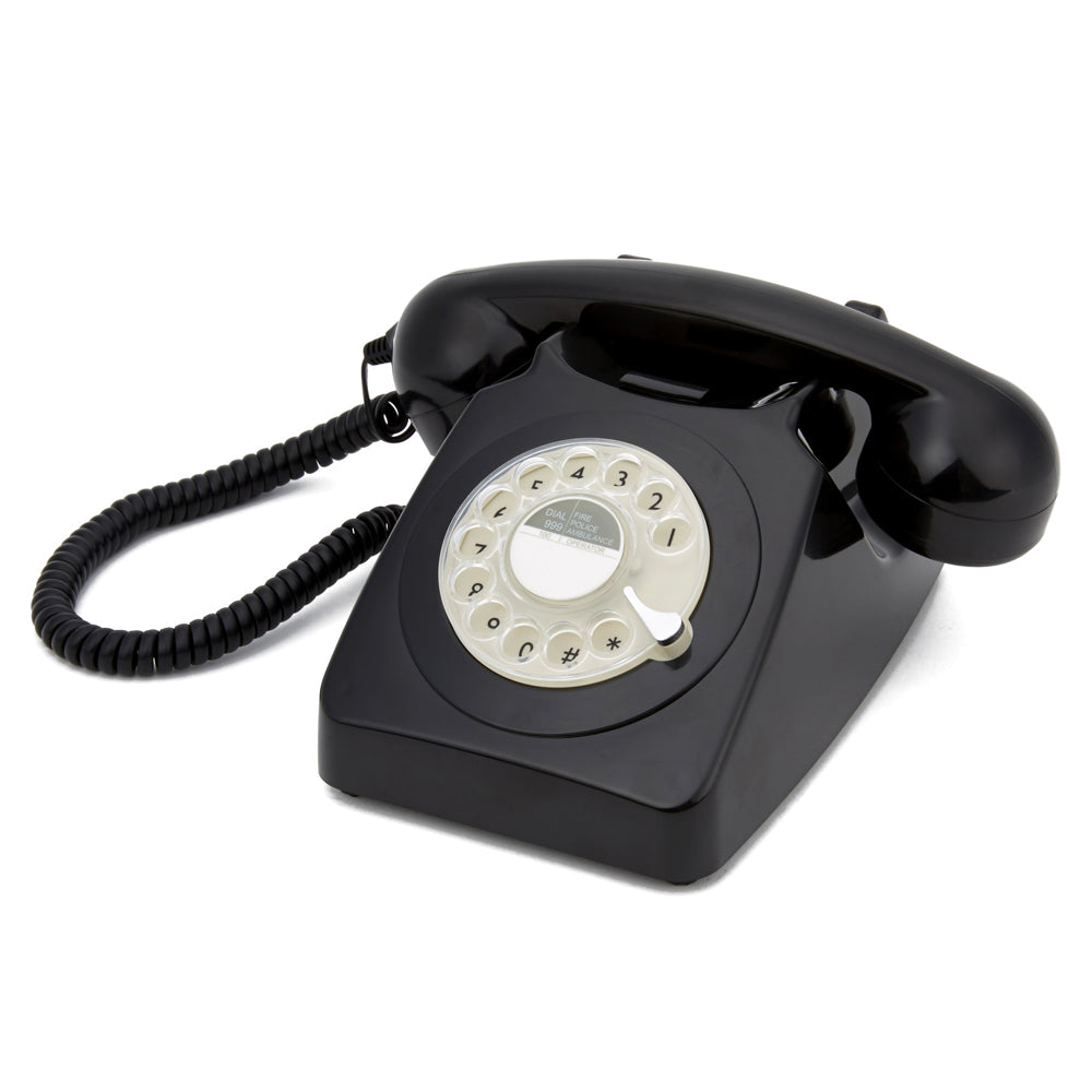 GPO RETRO GPO 746 ROTARY TELEPHONE - BLACK