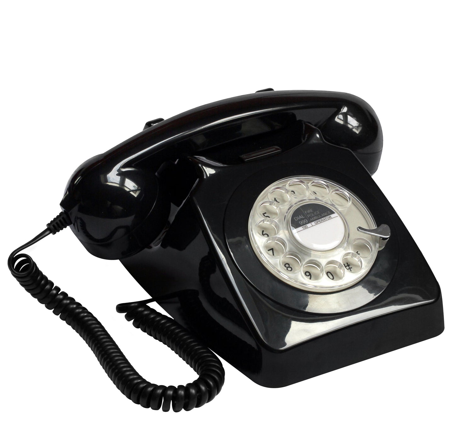 GPO RETRO GPO 746 ROTARY TELEPHONE - BLACK