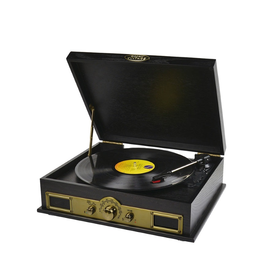 MBEAT Vintage USB Turntable with Bluetooth Speaker and AM/FM Radio