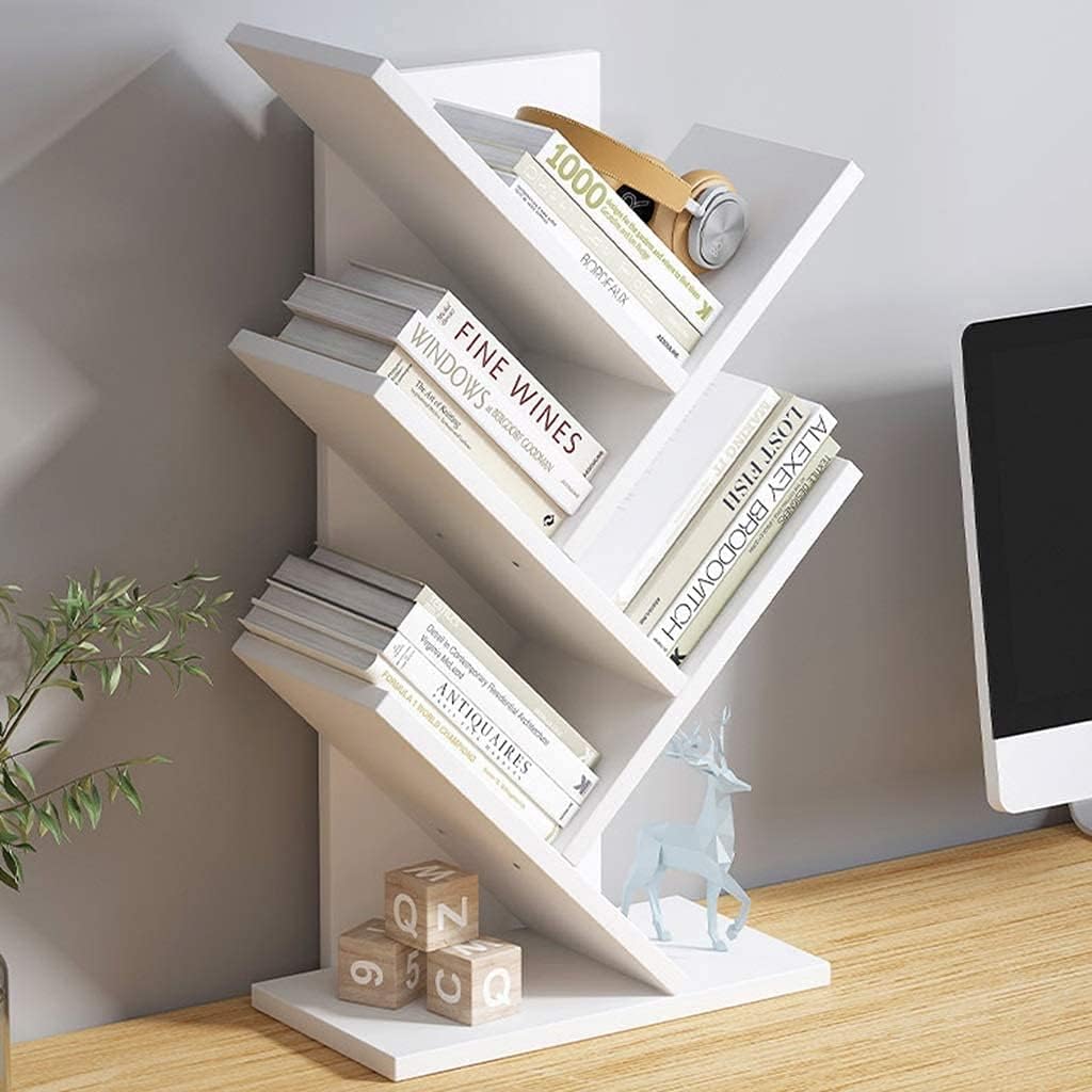 5-Tier Tree Bookshelf Storage Rack - White