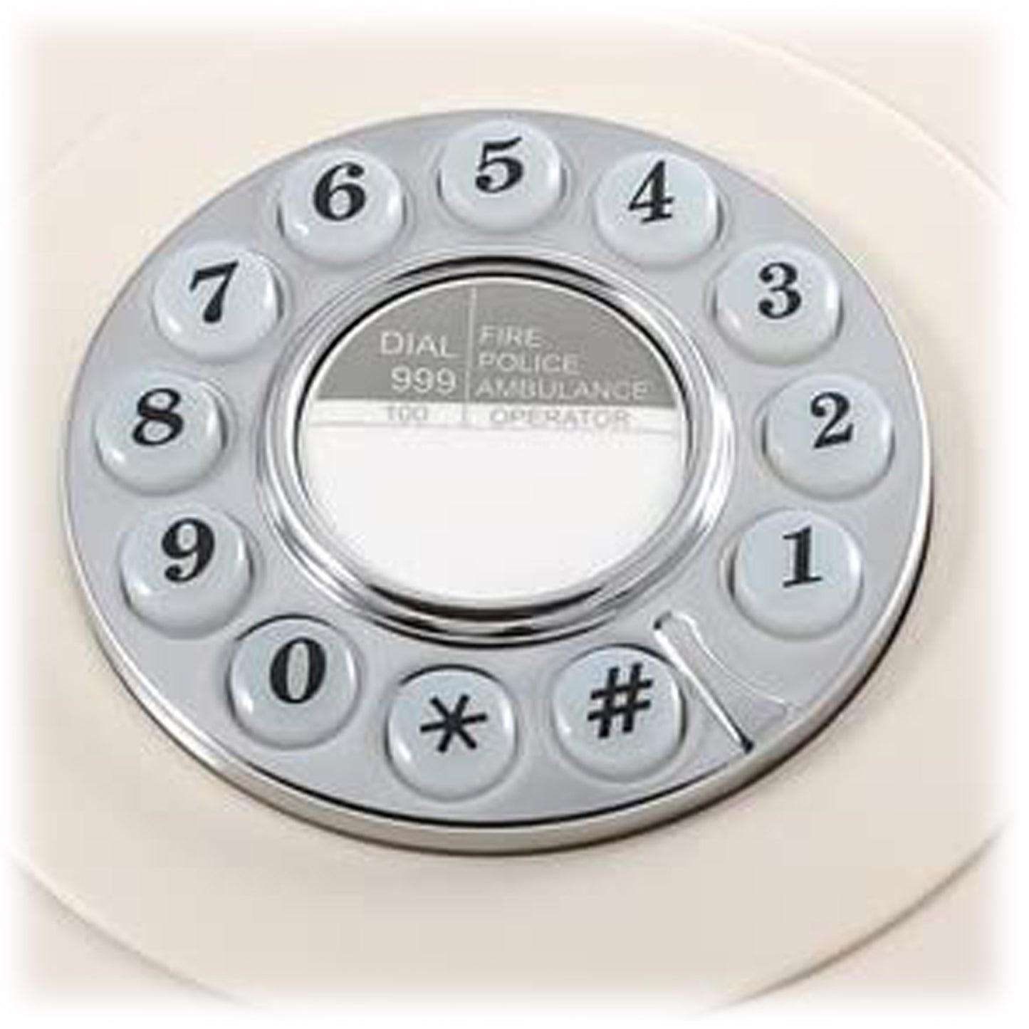 GPO 746 Retro Rotary Push Button Desk Phone Ivory Home Office