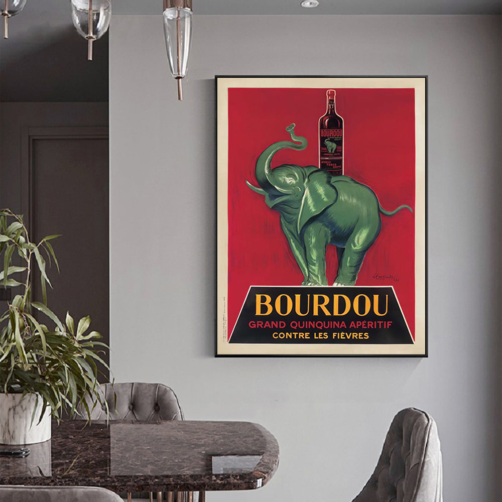 Wall Art 60cmx90cm Bourdou Black Frame Canvas