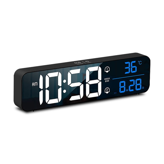 GOMINIMO Digital Clock Mirrored Black -