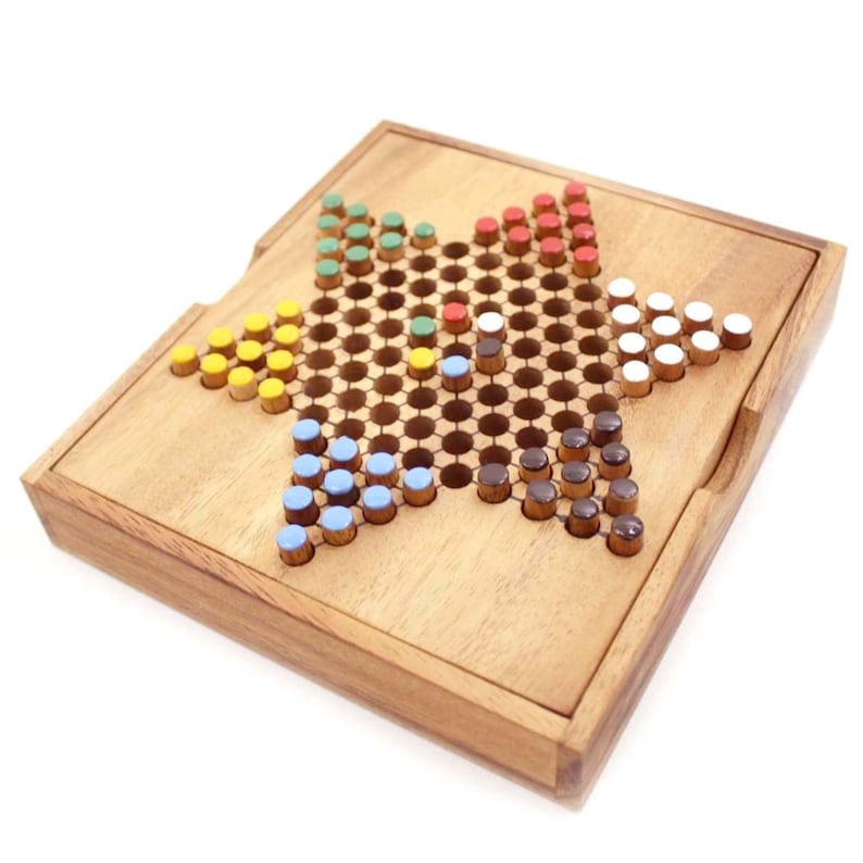 Chinese Checkers - wooden board game, strategy game, game for adults, game