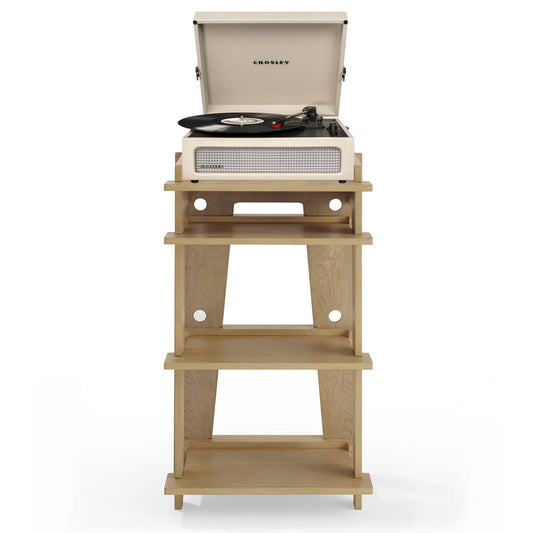 Crosley Voyager Bluetooth Portable Turntable + Crosley SOHO Stand Bundle - Dune