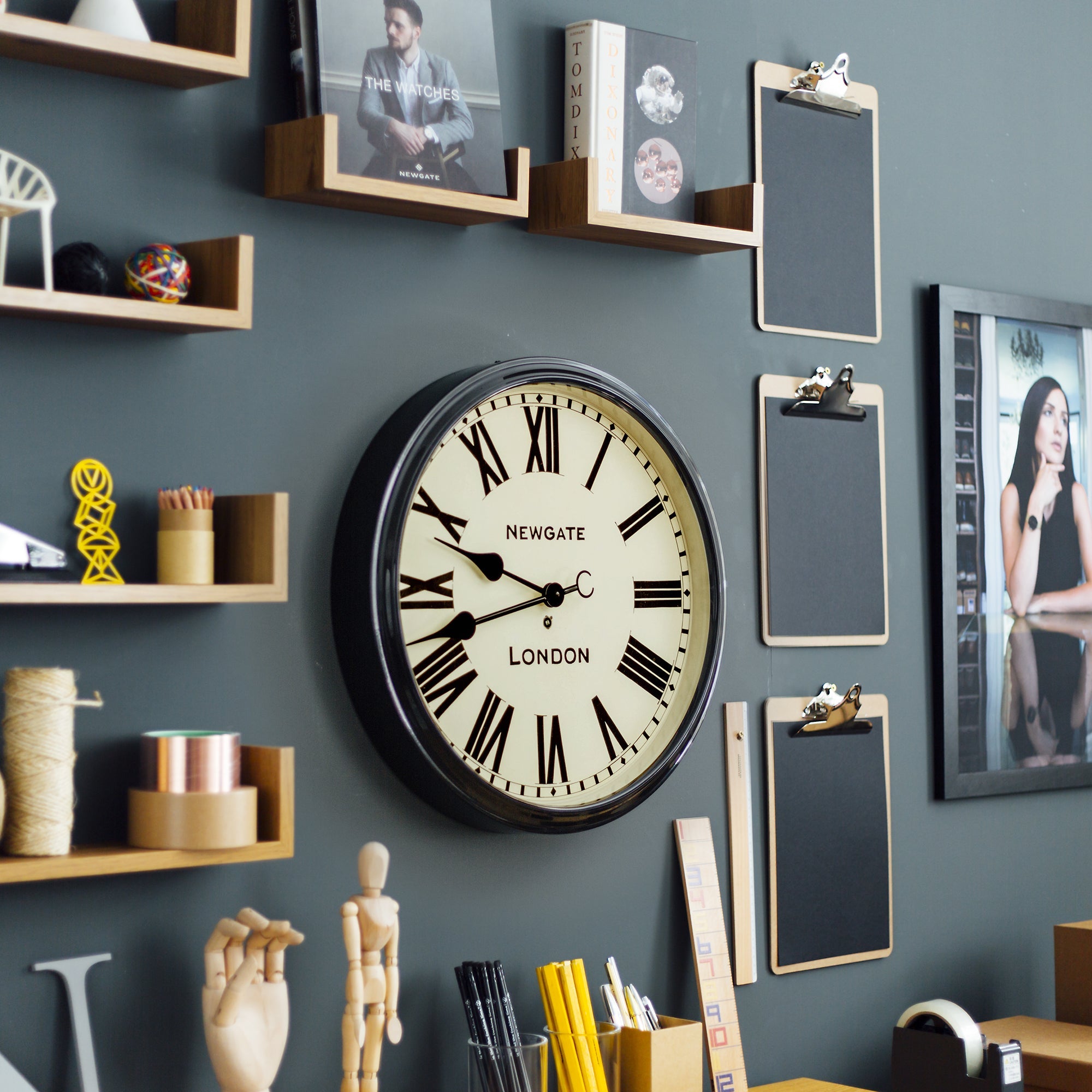 Newgate Battersby Wall Clock Black