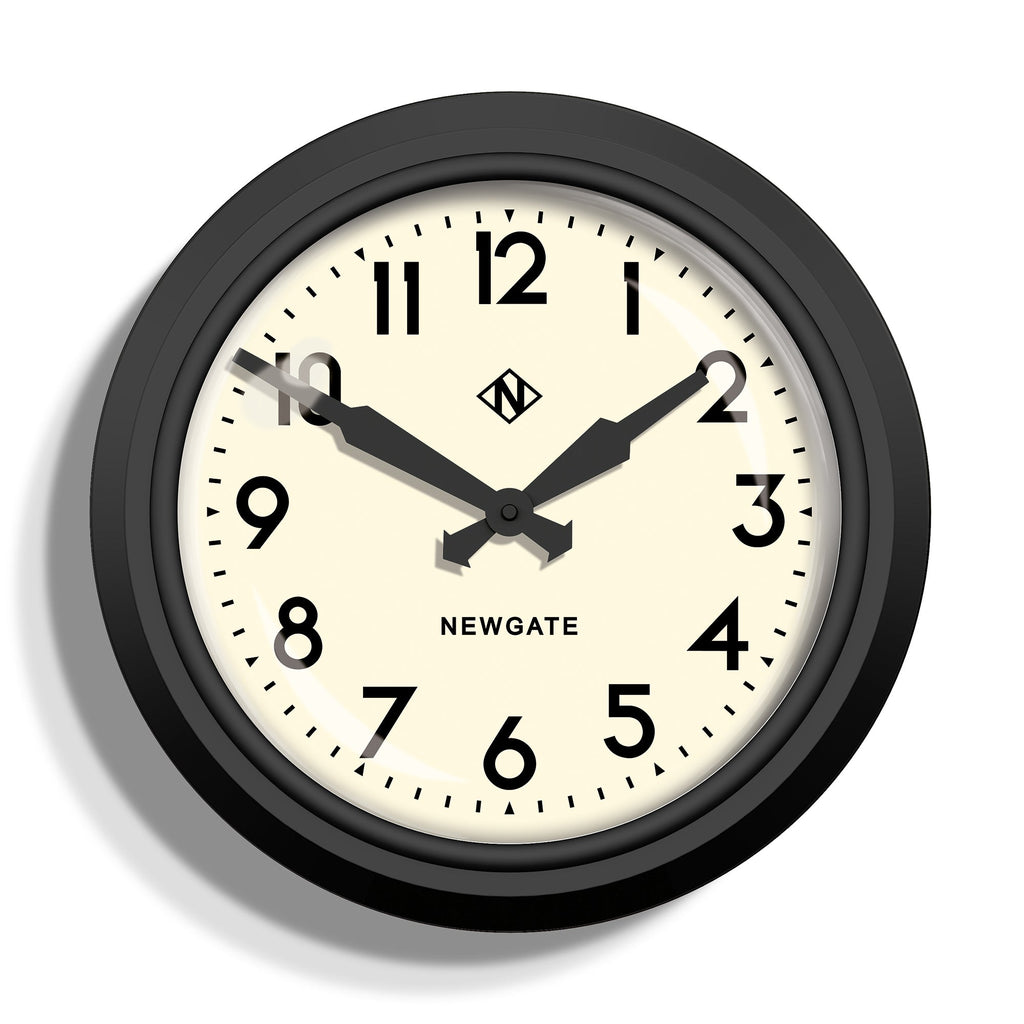 Newgate 50S Electric Wall Clock Black