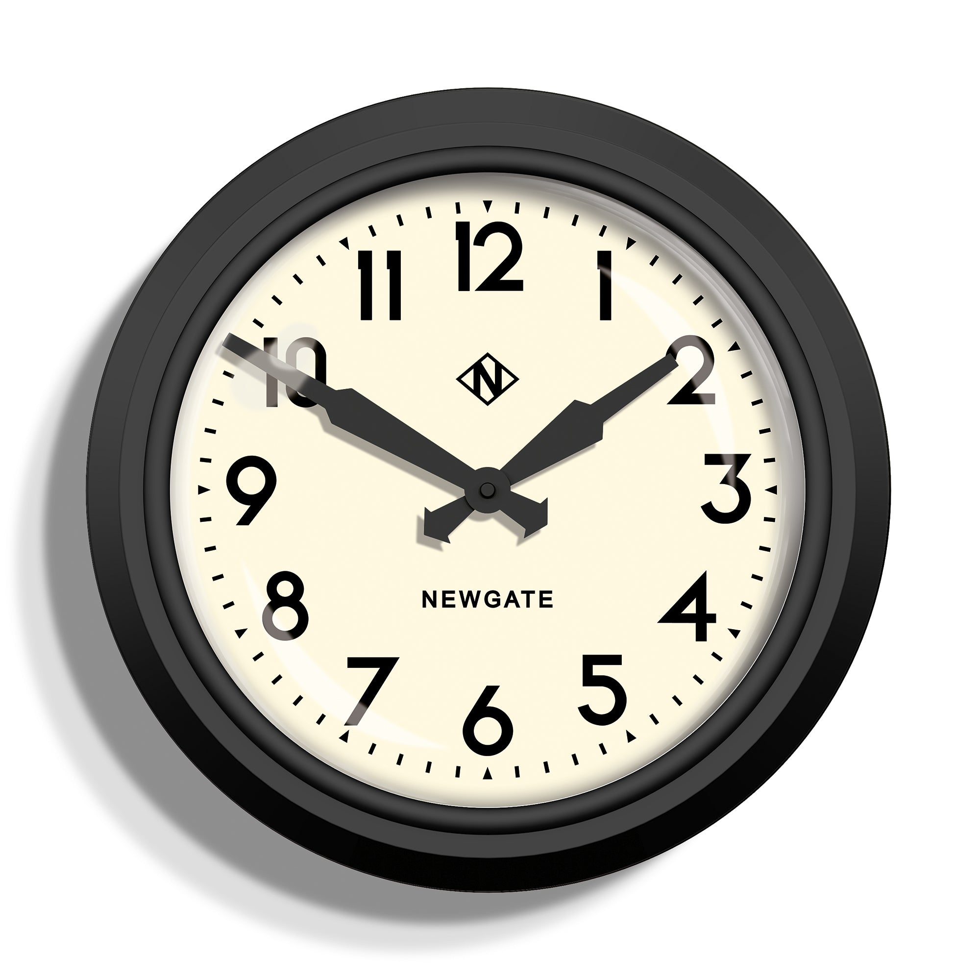 Newgate 50S Electric Wall Clock Black