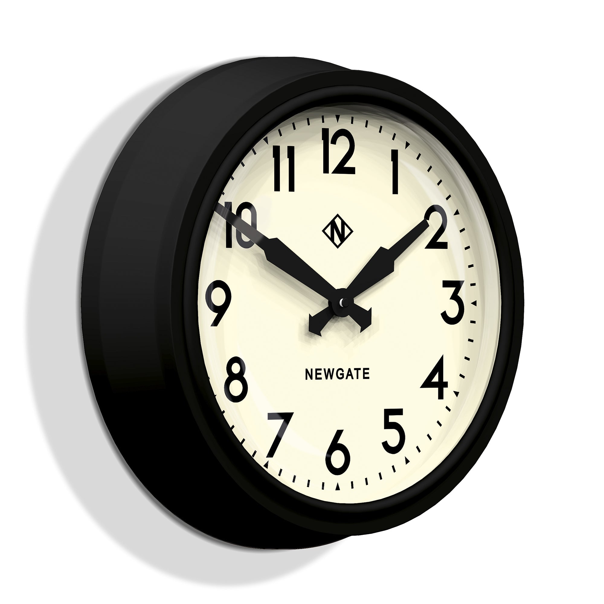 Newgate 50S Electric Wall Clock Black