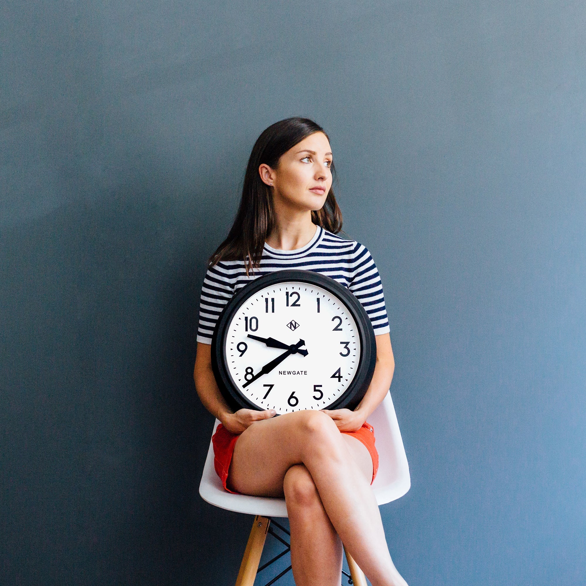 Newgate 50S Electric Wall Clock Black