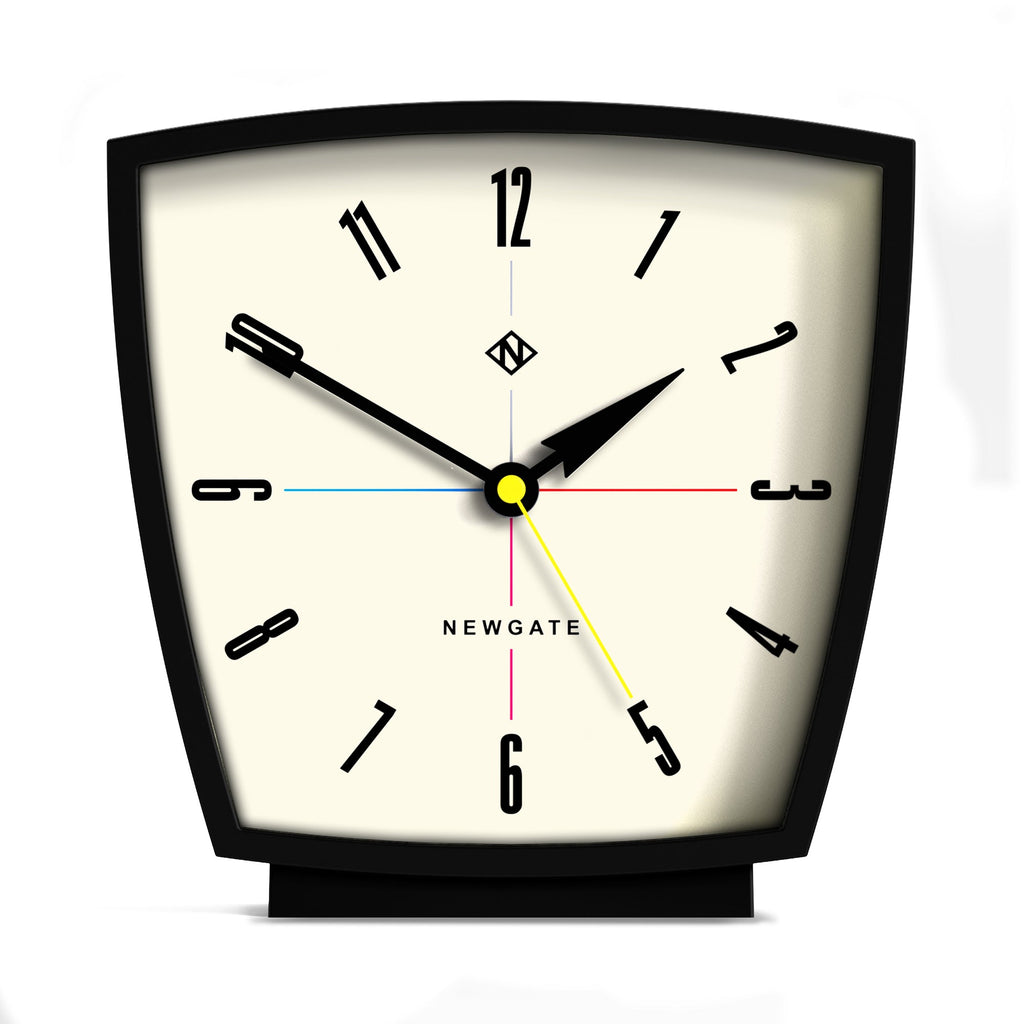 Newgate Odyssey Mantel Clock Black | Mid-Century Modern Timepiece | OKRetro