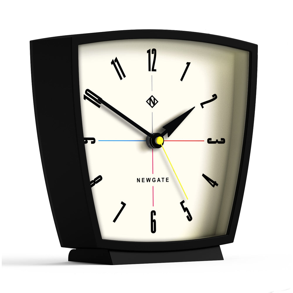 Newgate Odyssey Mantel Clock Black | Mid-Century Modern Timepiece | OKRetro