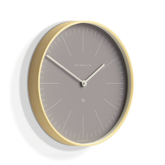 Newgate Mr Clarke Clock Pale Wood Clay Grey Dial