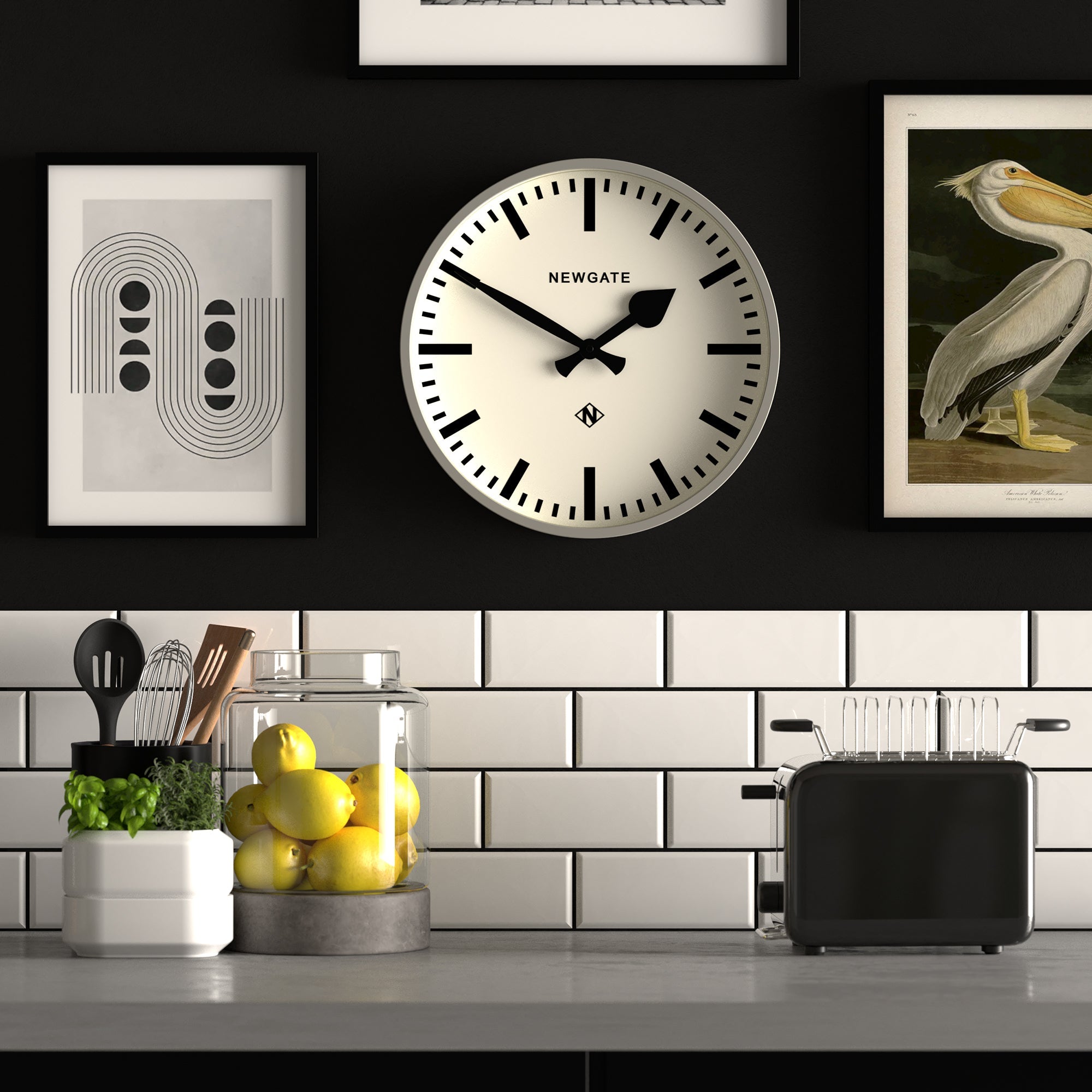 Newgate RailwayWall Clock Grey