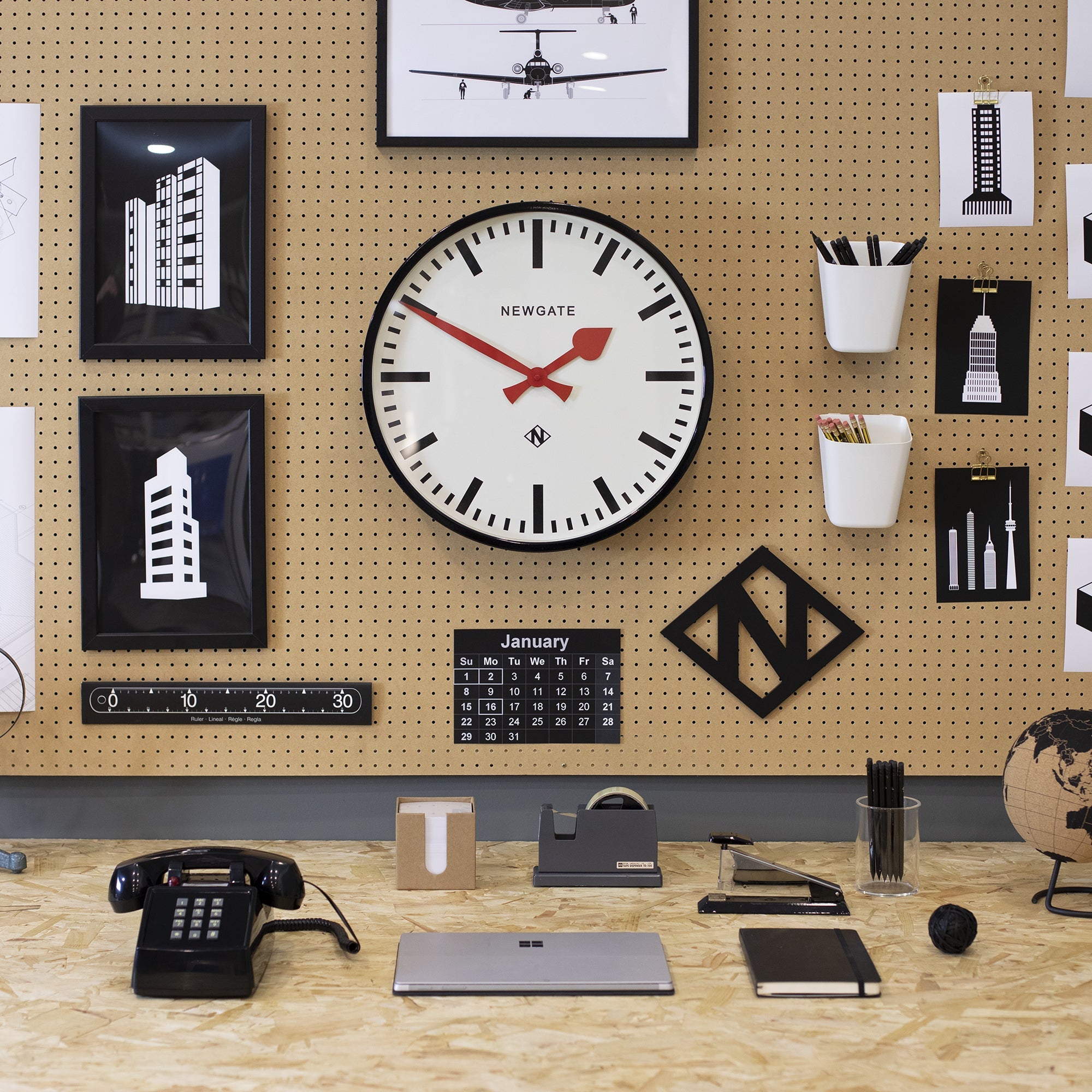 Newgate PutneyWall Clock Clock Black