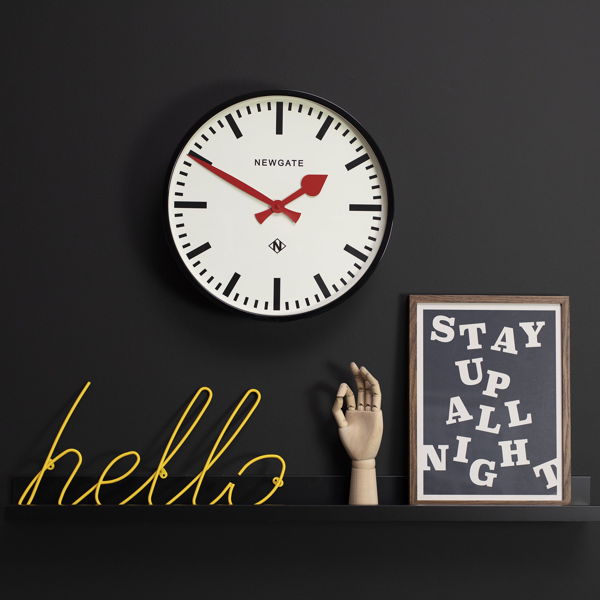 Newgate PutneyWall Clock Clock Black