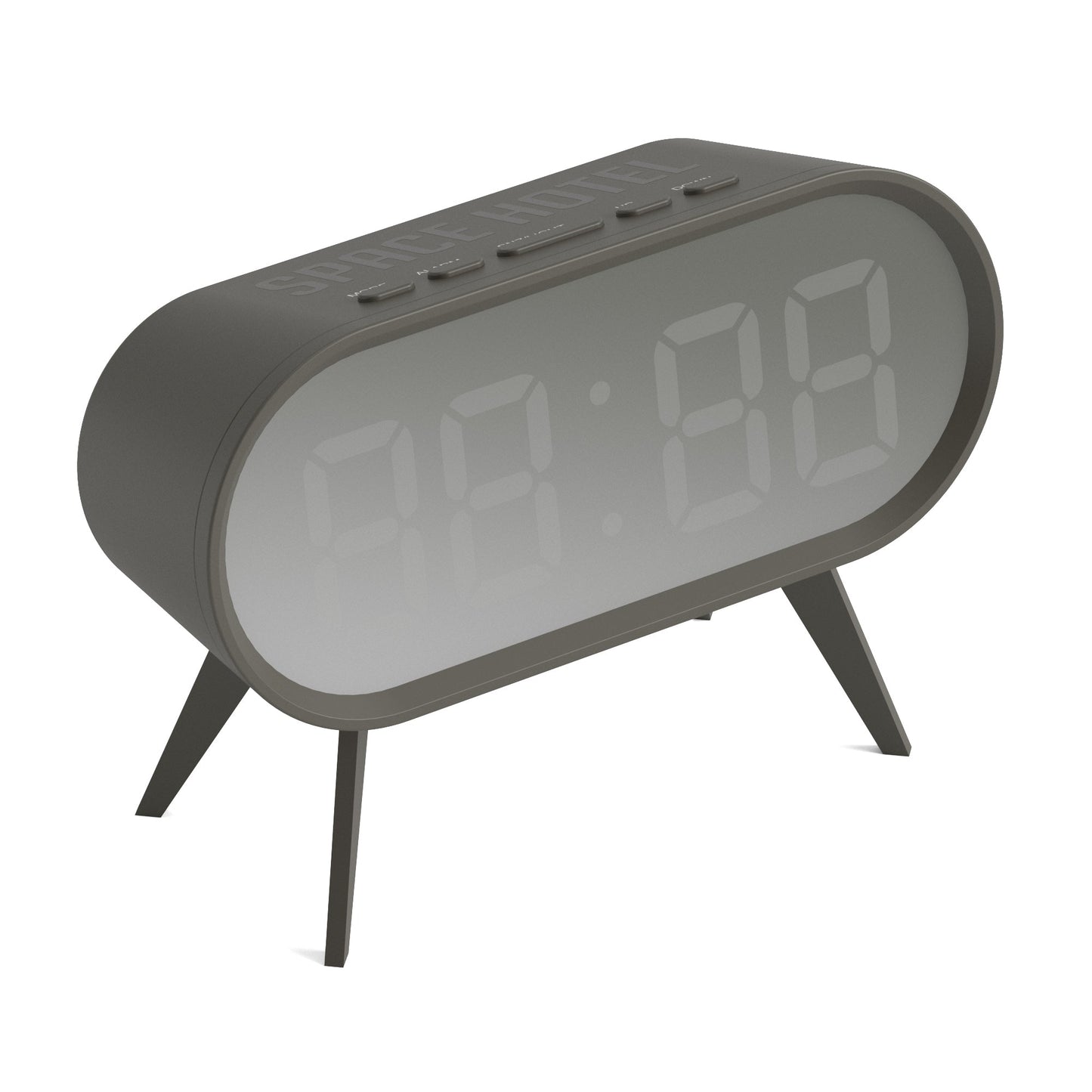 Newgate Space Hotel Cyborg Led Alarm Clock Grey