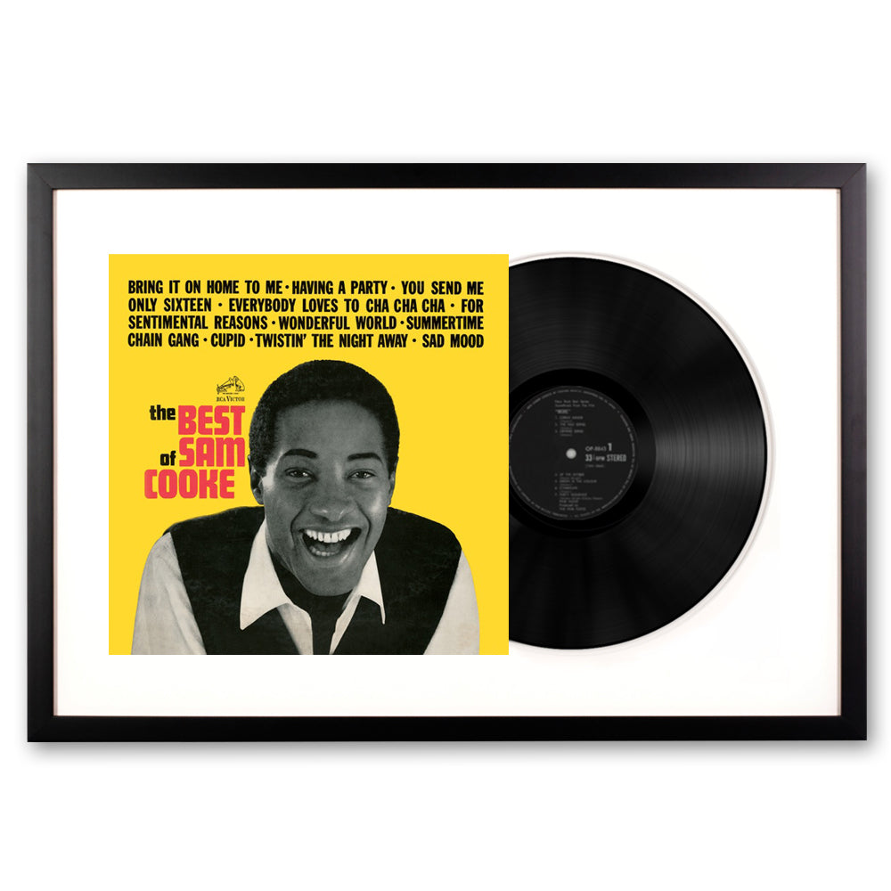 Framed Sam Cooke the Best of Sam Cooke Vinyl Album Art