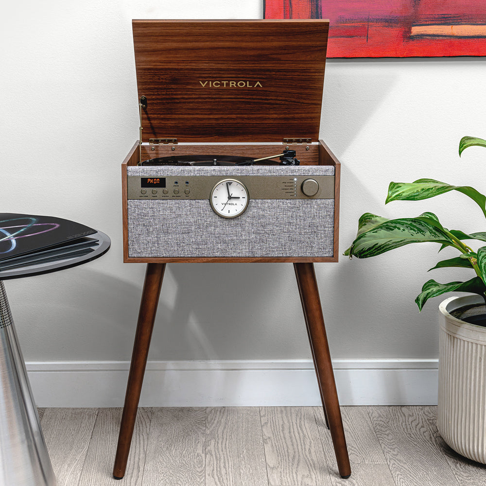 Victrola Century Signature+ 6-in-1 Wood Record Player - Walnut
