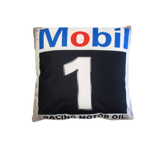 Australian Mancave Retro Cushion Mobil Racing Motor Oil 40 x 40 cm