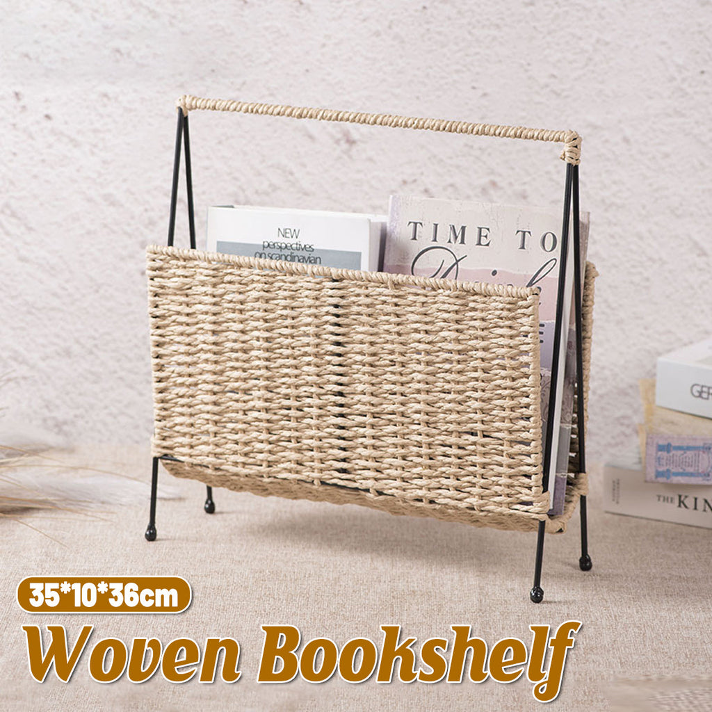 Natural Handwoven Magazine Rack Storage Basket