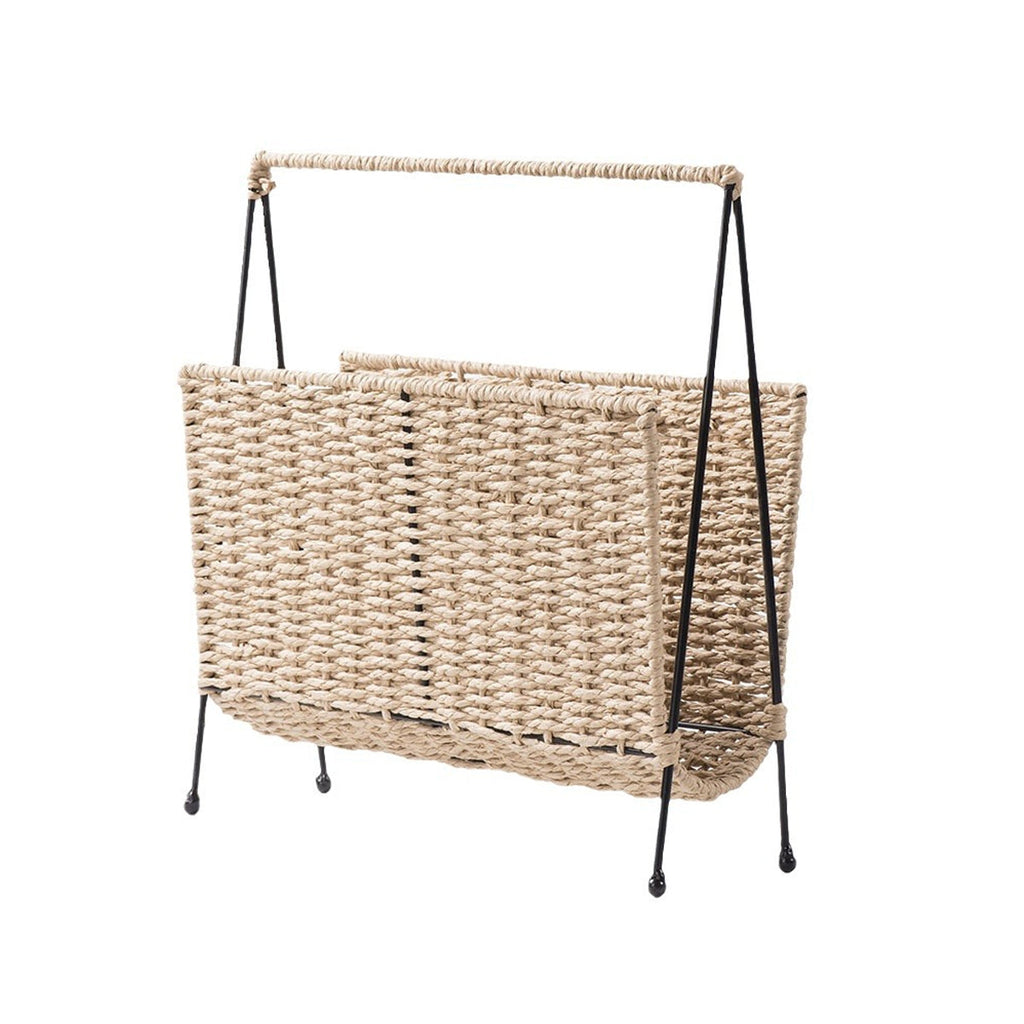 Natural Handwoven Magazine Rack Storage Basket