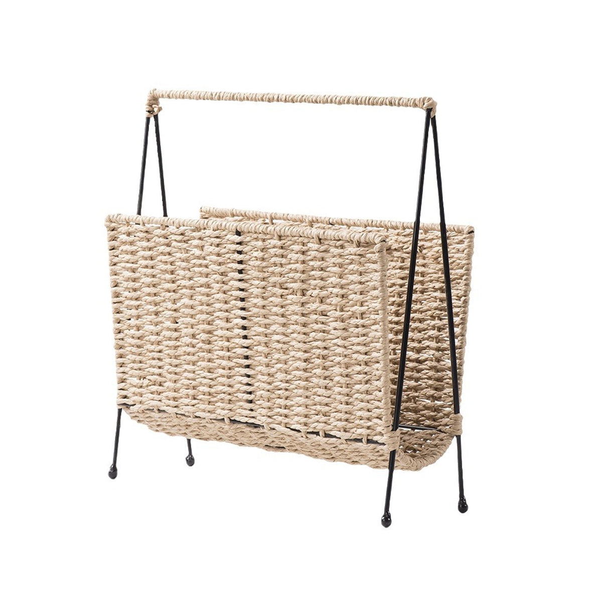 Natural Handwoven Magazine Rack Storage Basket