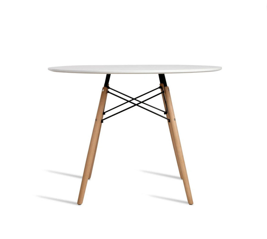 Retro Round Wood Dining Table-80cm 2-4 people