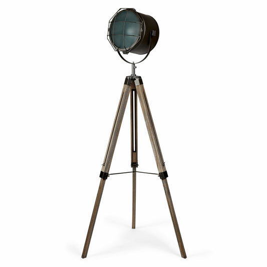 153cm Nautical Tripod Floor Lamp w Matte Grey Lamp Head Searchlight Spot Light