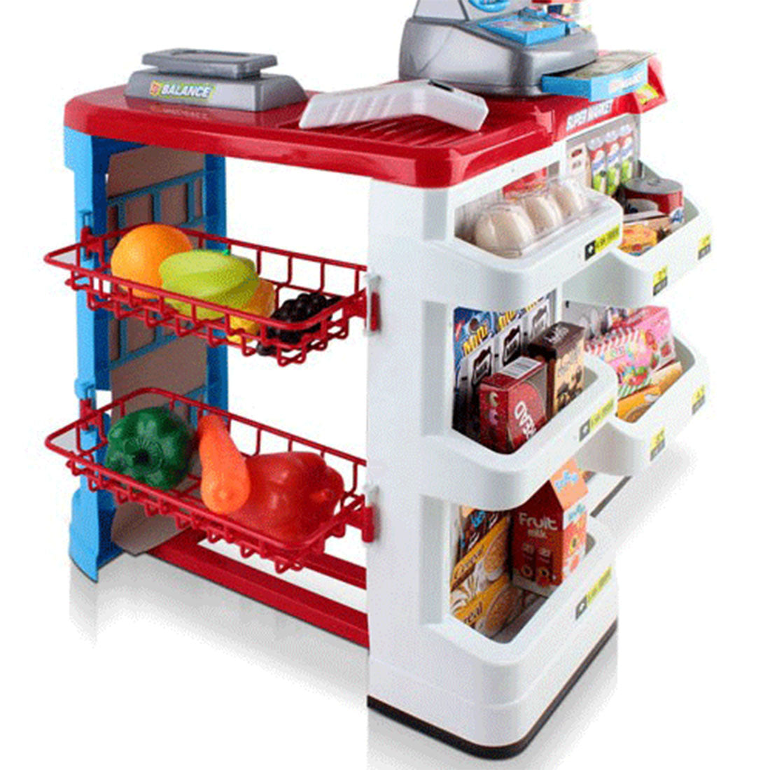 Supermarket Play Set Grocery Shopping Pretend Role Play w/ Trolley