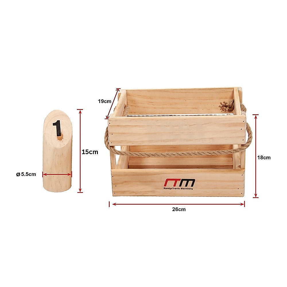 Number Toss Wooden Set Outdoor Games with Carry Case