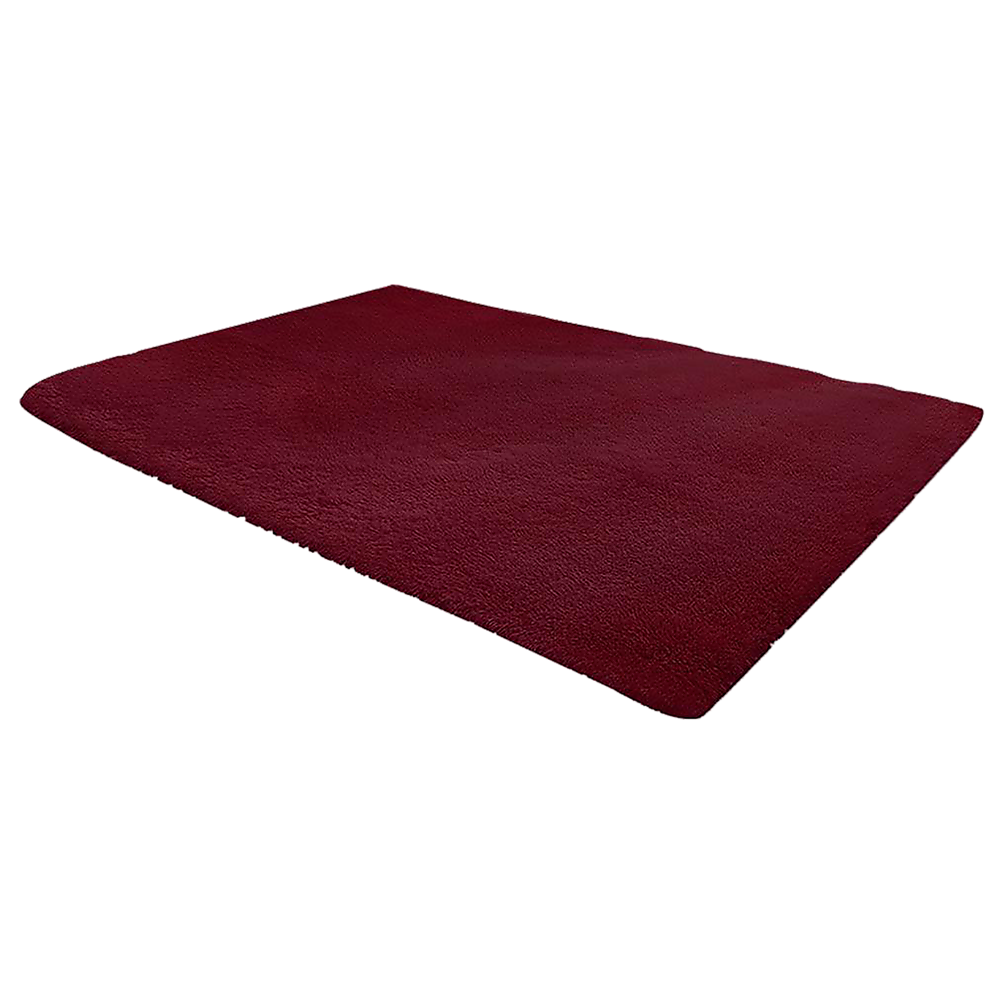 Okretro 200x140cm Floor Rugs Large Shaggy Rug Area Carpet Bedroom Living Room Mat - Burgundy