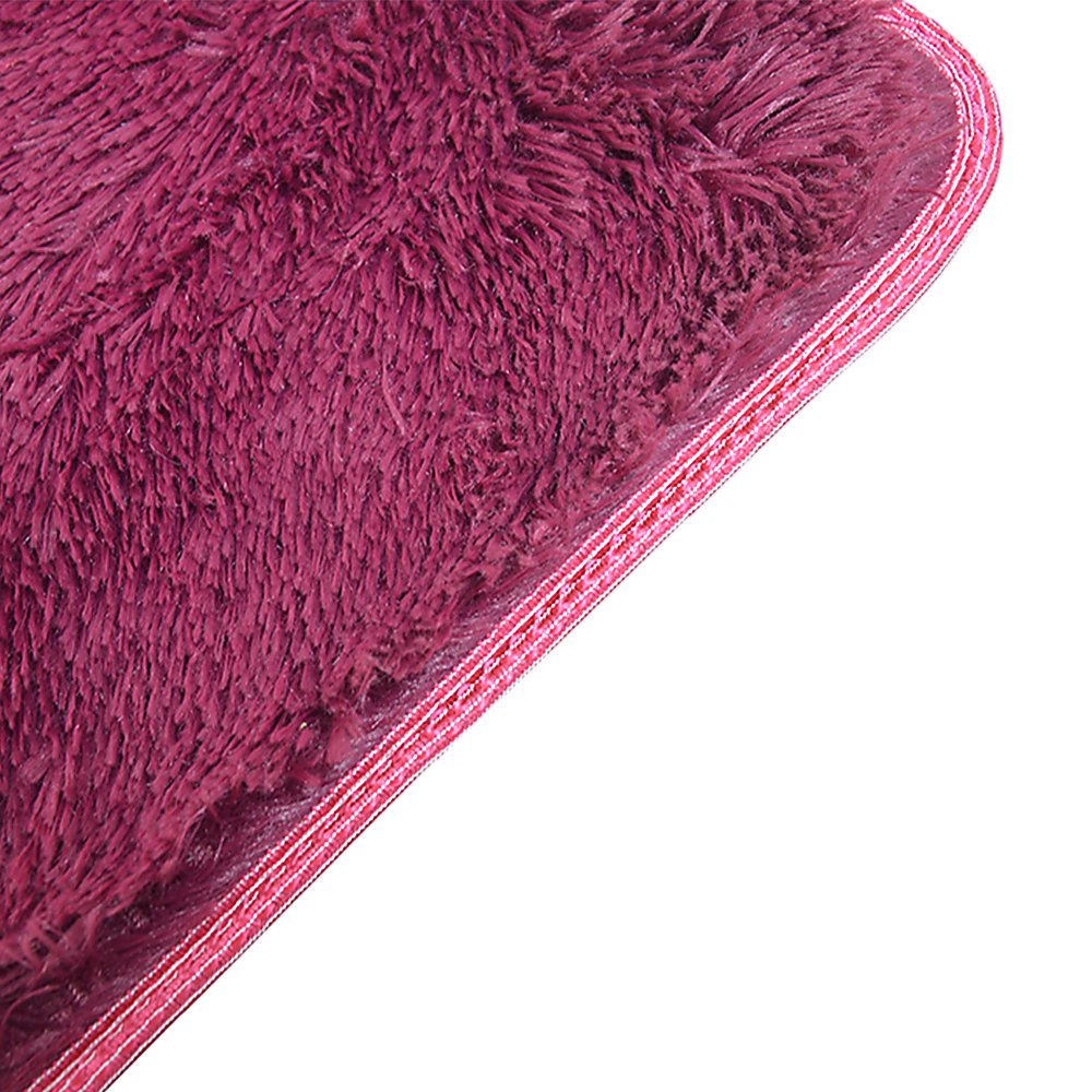 Okretro 200x140cm Floor Rugs Large Shaggy Rug Area Carpet Bedroom Living Room Mat - Burgundy