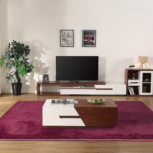 okretro 230x160cm Floor Rugs Large Shaggy Rug Area Carpet Bedroom Living Room Mat - Burgundy