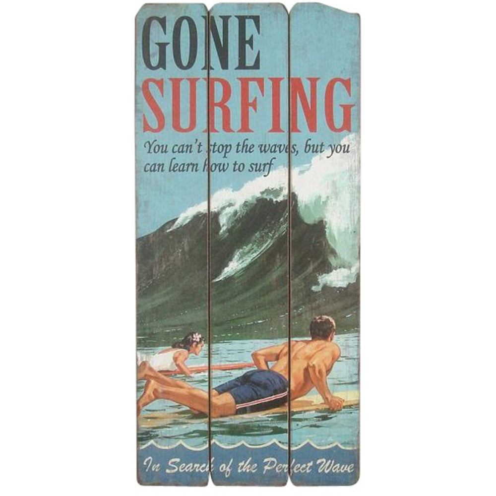 Gone Surfing Wall Art 70cm