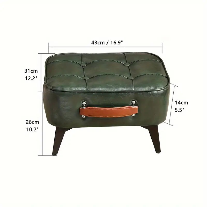 NNETM Super Soft Faux Leather Upholstered Seat - Green Black