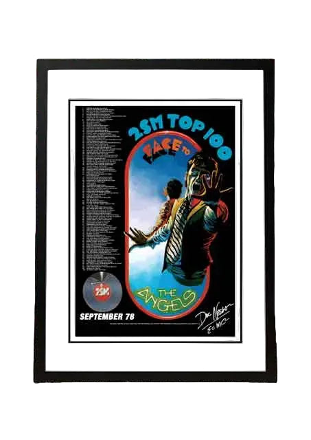 The Angels (Angel City) 'Face to Face' In Store Poster 1978 - Framed A3