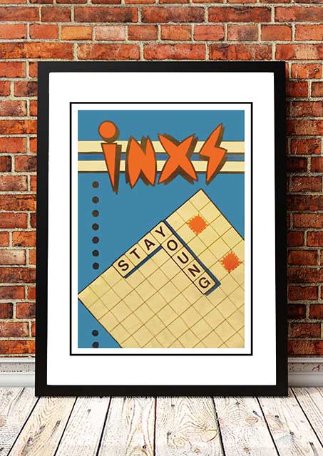 Vintage INXS 'Stay Young' In Store Poster 1981 - Framed A2