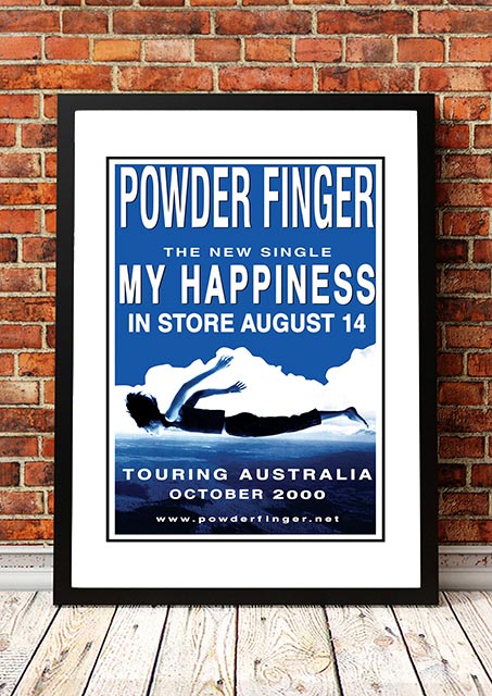 Powderfinger 'My Happiness' In Store Poster 2000- Framed A4 small