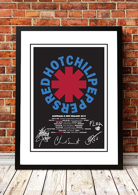Red Hot Chili Peppers 'Australian / NZ Tour' Poster 2019 - Framed A2 size large