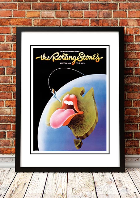 The Rolling Stones 'Australian Tour' Poster 1973 - Framed A2 large