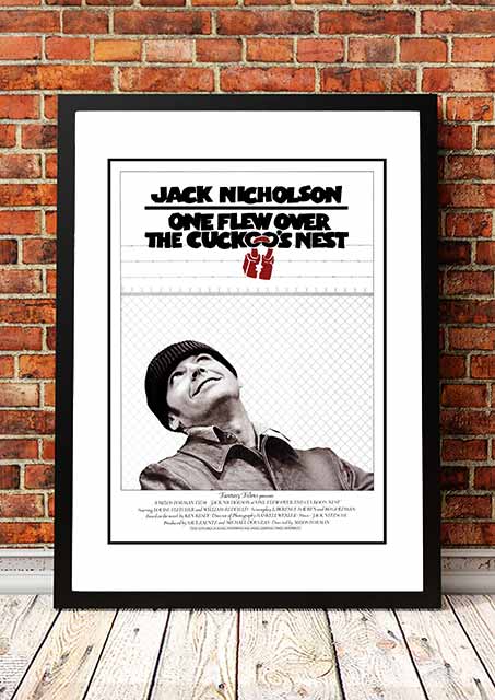 One Flew Over The Cuckoos Nest' Cult Movie Poster! - Framed A2