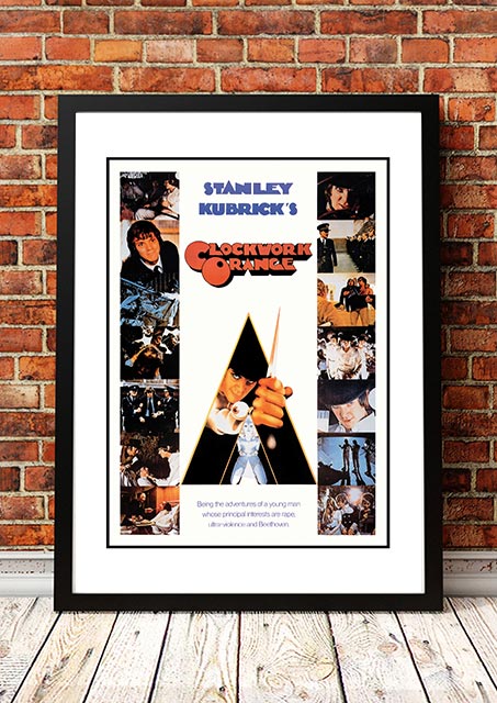 Vintage Clockwork Orange' Cult Movie Poster! - Framed A4
